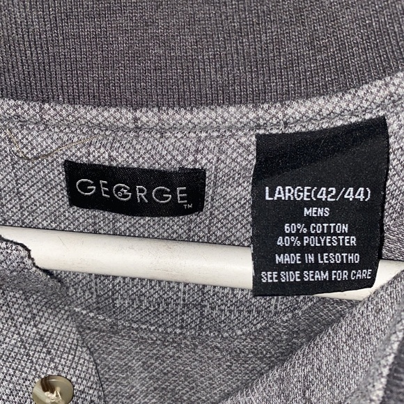 Men’s Large Vintage George Collared Long Sleeve Shirt - Picture 5 of 6